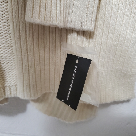 INC International Concepts Women's Knit Tunic Sweater. Large, Buttercream F-172 - Picture 7 of 11